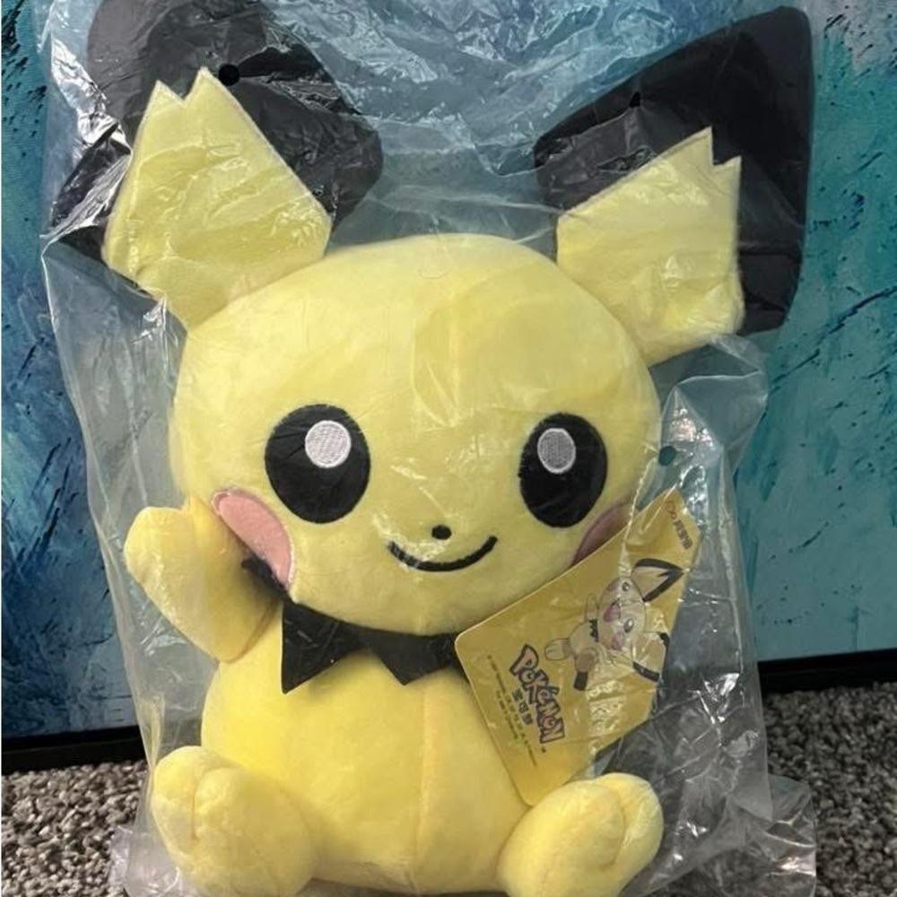 Pokemon Pichu Plush Toy - Yellow and Black Plushy